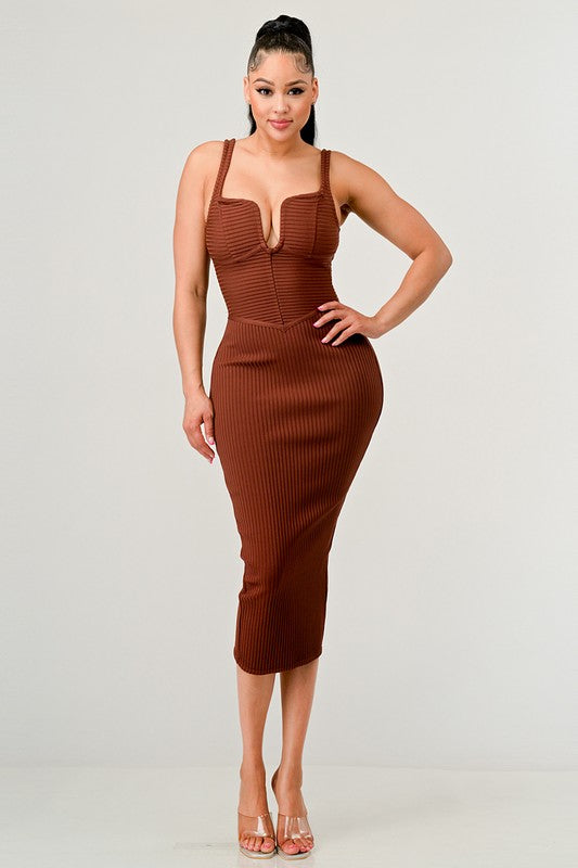 IT FEELS LIKE FALL MIDI DRESS - Body By J'ne