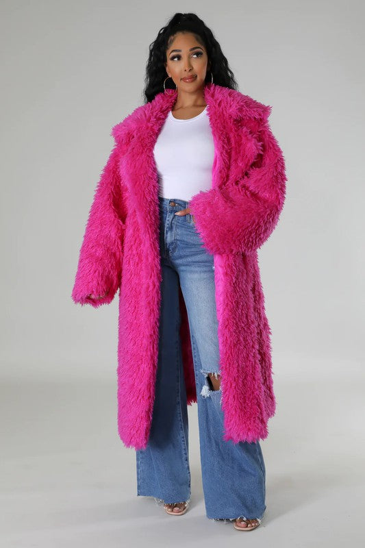 Fuzzy Fur Winter Heavy Jacket - Body By J'ne