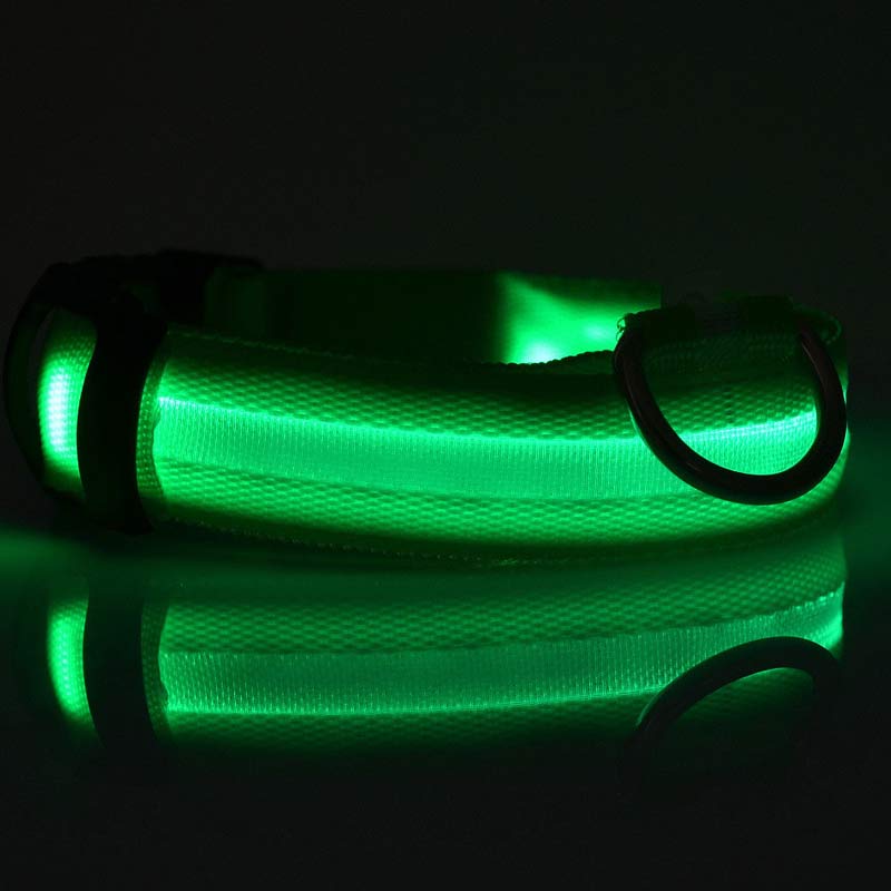 Nylon LED Luminous Night Safety Flashing Glow in the Dark Collar - Body By J'ne