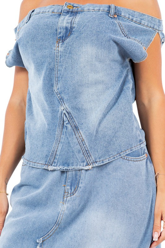 WHERE ARE YOU DENIM 2PCS SET - Body By J'ne