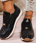 Lace-Up PU Leather Sneakers - Body By J'ne