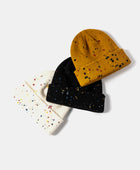 Confetti Rib-Knit Cuff Beanie