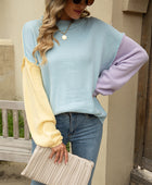 Color Block Dropped Shoulder Sweater - Body By J'ne