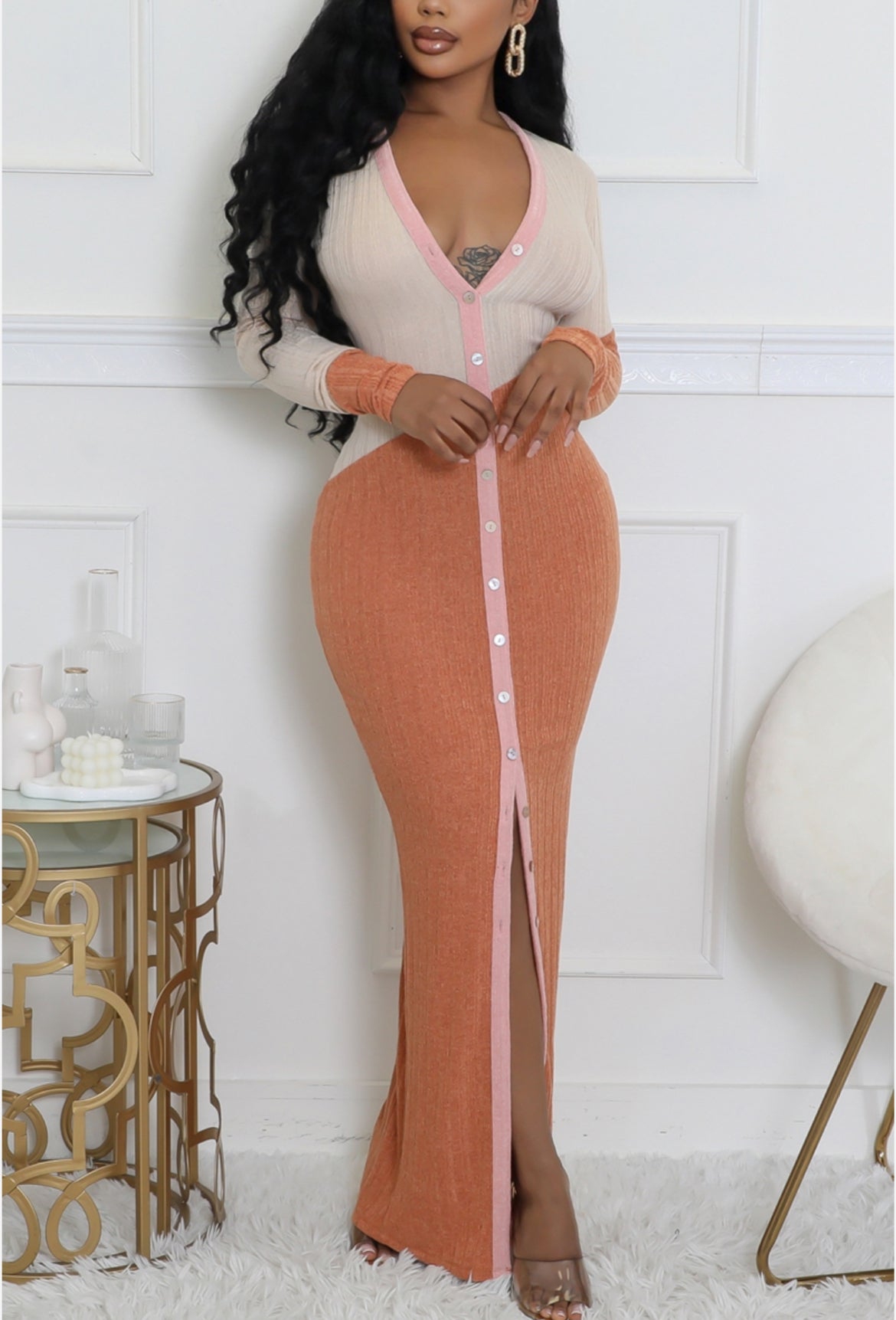 Adina Mock Neck Dress - Body By J'ne