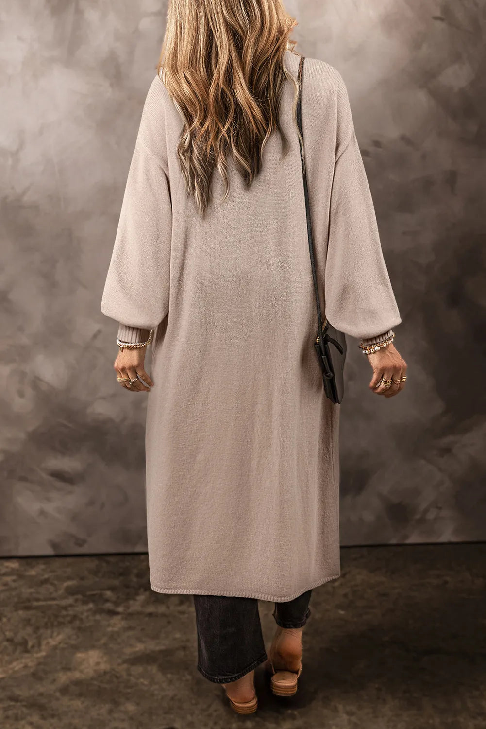 Pocketed Open Front Long Sleeve Cardigan - Body By J'ne