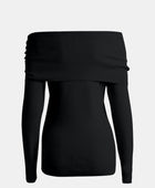 Off-Shoulder Long Sleeve Sweater