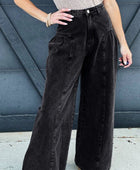 High Rise Wide Leg Jeans with Pockets