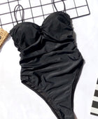 Ruched Sweetheart Neck One-Piece Swimwear - Body By J'ne