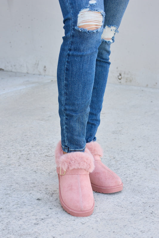 Furry Chunky Thermal Ankle Boots - Body By J'ne