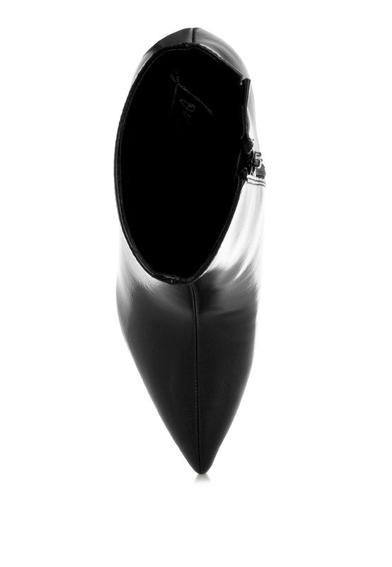 Thymus Faux Leather Kitten Heel Boots - Body By J'ne