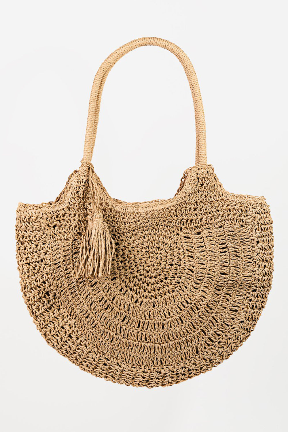 Fame Straw Braided Tote Bag with Tassel - Body By J'ne