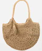 Fame Straw Braided Tote Bag with Tassel - Body By J'ne