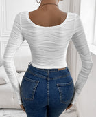 Perfee Scoop Neck Long Sleeve Top