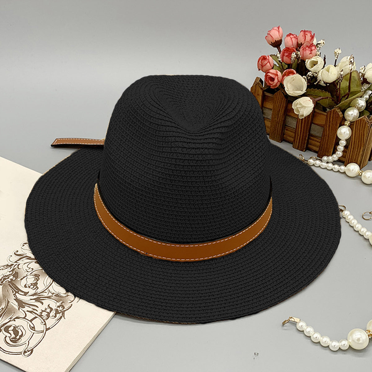 Wide Brim Paper Braided Hat - Body By J'ne