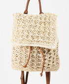 Fame Straw Braided Faux Leather Strap Backpack Bag - Body By J'ne