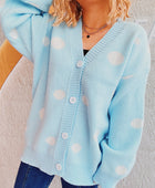 Polka Dot Button Up Cardigan