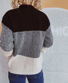 Color Block Long Sleeve Sweater