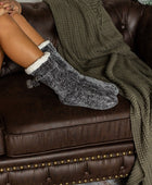 The Meredith - Cozy Fleece lined Pom Socks