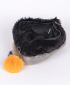 Faux Fur Convertible Wristlet Crossbody Swing Bag