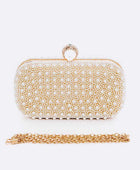 Pearl Statement Convertible Box Clutch