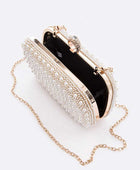 Pearl Statement Convertible Box Clutch