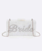 Glitter BRIDE Acrylic Box Clutch