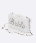 Glitter BRIDE Acrylic Box Clutch