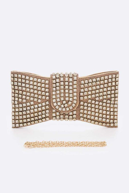 Rhinestone Bowtie Iconic Clutch Bag - Body By J'ne