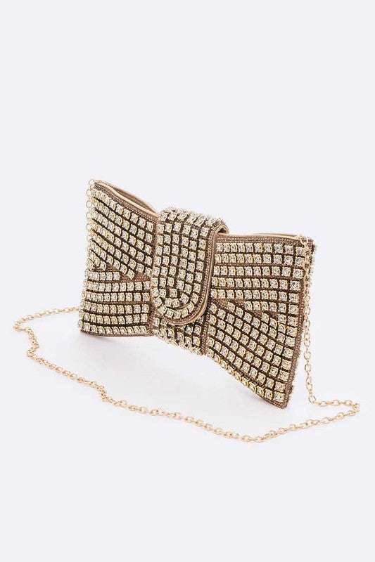 Rhinestone Bowtie Iconic Clutch Bag - Body By J'ne