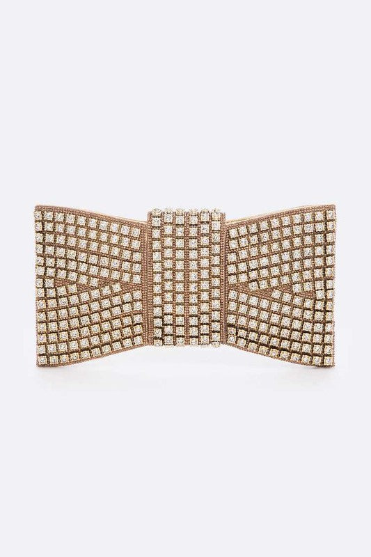 Rhinestone Bowtie Iconic Clutch Bag - Body By J'ne