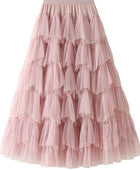 Tiered chiffon midi skirt