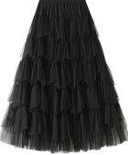 Tiered chiffon midi skirt