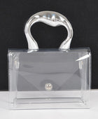 Silver Handle Transparent Stadium Bag