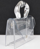 Silver Handle Transparent Stadium Bag