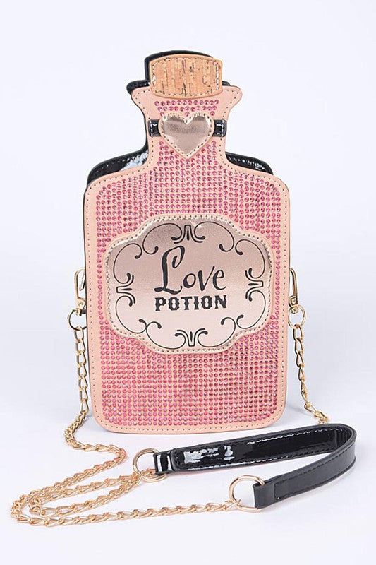 Rhinestone Bow Accent Top Handle Swing Clutch Bag - Body By J'ne