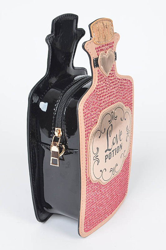 Rhinestone Bow Accent Top Handle Swing Clutch Bag - Body By J'ne