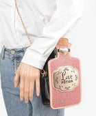 Rhinestone Bow Accent Top Handle Swing Clutch Bag