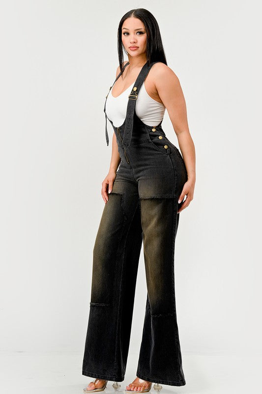 Urban Noir Denim Overalls Black Jumpsuit - Body By J'ne