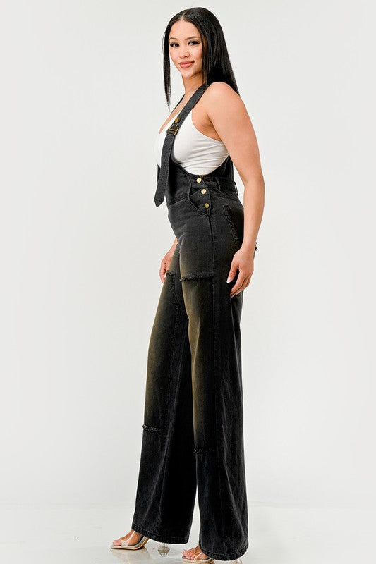 Urban Noir Denim Overalls Black Jumpsuit - Body By J'ne