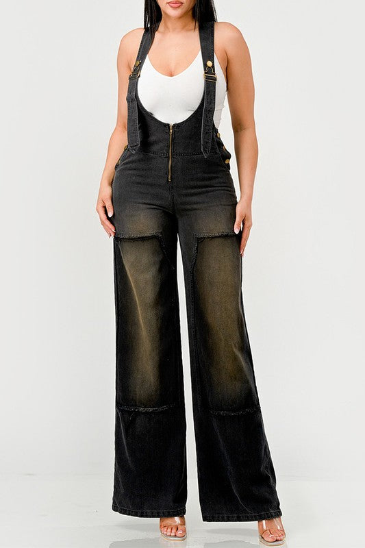 Urban Noir Denim Overalls Black Jumpsuit - Body By J'ne