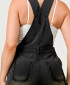 Urban Noir Denim Overalls Black Jumpsuit