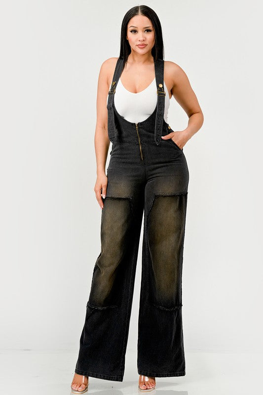 Urban Noir Denim Overalls Black Jumpsuit - Body By J'ne