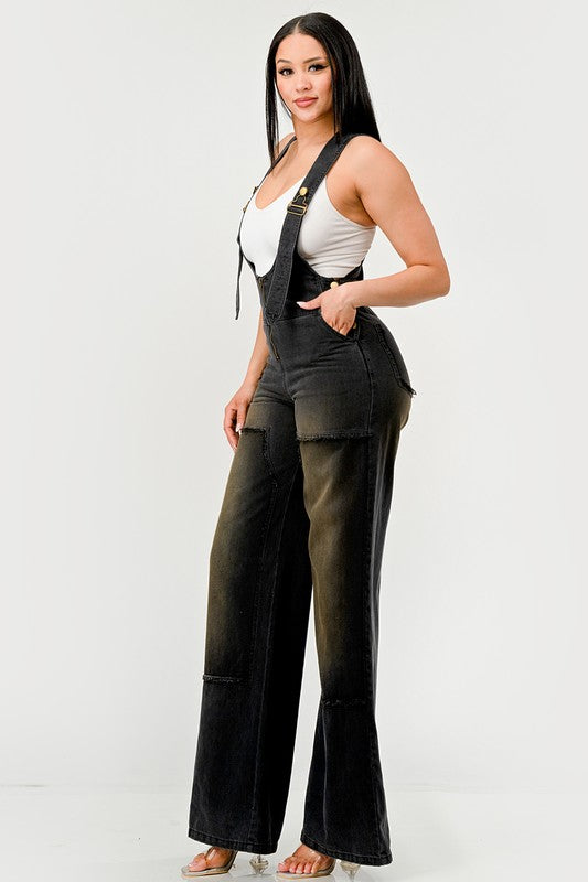 Urban Noir Denim Overalls Black Jumpsuit - Body By J'ne