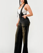 Urban Noir Denim Overalls Black Jumpsuit