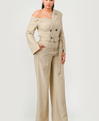 Savannah Elegance Trench Jumpsuit