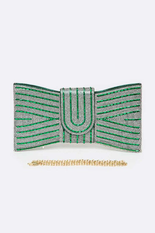 Rhinestone Bowtie Convertible Clutch - Body By J'ne