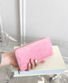 Solid Color Fluff Rectangle Wallet