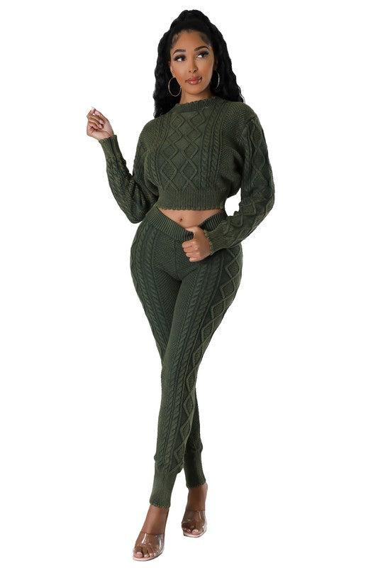 SHOWSTOPPER 2PC SWEATER PANTS SET