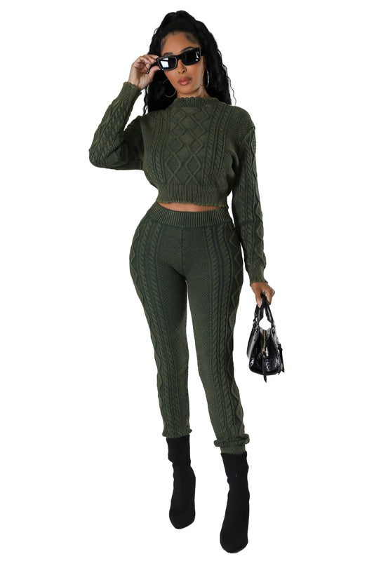 SHOWSTOPPER 2PC SWEATER PANTS SET - Body By J'ne