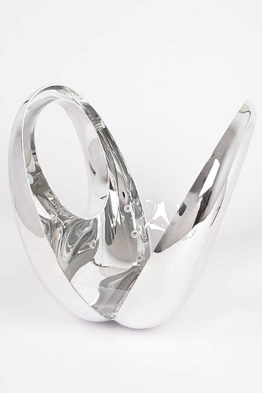 Polish Silver Molded Top Handle Box Clutch - Body By J'ne